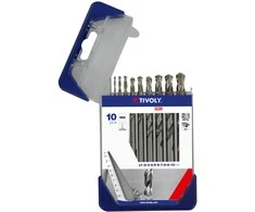 Grąžtas Metalo grąžtų rinkinys HSS pilnai šlifuoti Tivoly Clipster PRO 10vnt Ø1-10mm