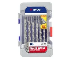 Grąžtas Tivoly Metalo grąžtų rinkinys 18vnt./kpl. HSS Ø2-10 mm, 118° "Split point", šlifuoti.