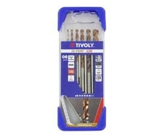 Grąžtas Tivoly Metalo grąžtų rinkinys FURIUS HSS Clipster PRO 6vnt. Ø2-8mm