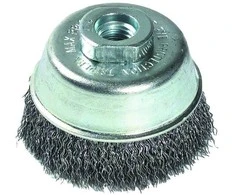 Tivoly Steel wire cupbrush for angle grinder, 95mm, corrugated Ø0.35mm, M14