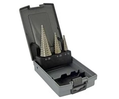 Grąžtas Pakopinių grąžtų rinkinys Tivoly HSS, 3vnt, 4-12mm / 4-20mm / 4-30mm