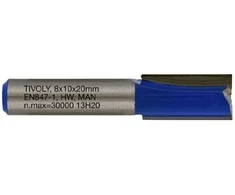 Tivoly Straight slot cutter, 10x8 mm, 8mm shank