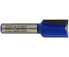 Tivoly Straight slot cutter, 14x8 mm, 8mm shank