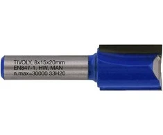 Tivoly Straight slot cutter, 15x8 mm, 8mm shank