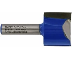 Tivoly Straight slot cutter, 25x8 mm, 8mm shank