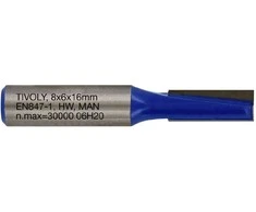 Tivoly Straight slot cutter, 6x8 mm, 8mm shank