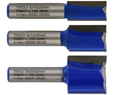 Tivoly Straight slotting cutters set 10 / 14 / 20 mm, 6mm shank
