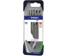 Grąžtas Tivoly Medžio grąžtų rinkinys (minkštai medienai ir kietmedžiui) Clipster PRO 6vnt Ø2-8mm