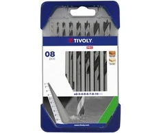 Grąžtas Tivoly Medžio grąžtų rinkinys (minkštai medienai ir kietmedžiui) Clipster PRO 8vnt Ø2-10mm