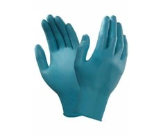 Vienkartinės nitrilinės pirštinės Ansell TouchNTuff 92-600, 100vnt, 0,12mm storio, XL dydis (9,5-10), lygus delnas, žalios