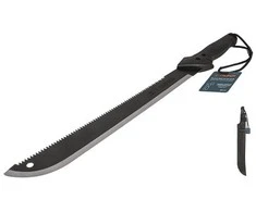 Truper mačetė su pjūklu. Ilgis 46cm. Patogi neslystanti rankena. Saugus medžiaginis deklas