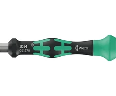 Wera 1014 Kraftform Micro bitholding screwdriver – 4 mm external hex drive, ergonomic multi-component handle, integrated magnet, 80 mm length