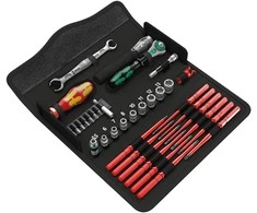 Įrankių rinkinys universalus su 1000V atsuktuvais, terkšle, antgaliais, galvutėmis Wera Kraftform Kompakt W1 Maintenance