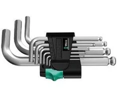 Wera L-raktų rinkinys, metrinis, chromuotas 950 PKS/9 SM N