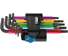 Wera Multicolor L-raktų rinkinys su laikymo funkcija, BlackLaser TORX HF