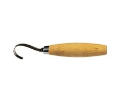 Šaukštų drožinėjimo peilis Morakniv® 164, lenkta geležtė 55x2,0mm. 13mm vidinis skersmuo. Viengubi ašmenys, beržinė rankena, odinis dėklas.
