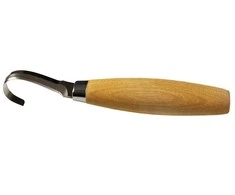 Medžio drožinėjimo peilis Morakniv 164, 13mm nerūdijančio plieno geležtė, odinis dėklas, kairiarankiams