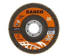 Žiedlapinis metalo ir nerūdijančio plieno šlifavimo diskas Bahco, išgaubtas INOX+Fe P40 125x22.23mm