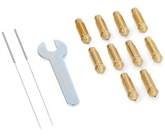 0.4mm/0.6mm/0.8mm/1mm antgalių rinkinys Elegoo Neptune 4 Plus/4 Max 3D spausdintuvams - žalvarinis