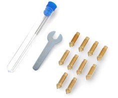 0.4mm/0.6mm/0.8mm/1mm antgalių rinkinys Elegoo Neptune 4 Plus/4 Max 3D spausdintuvams - žalvarinis