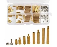 Oem 120 vienetų žalvarinių varžtų ir tarpinių įvorių rinkinys M3 - 5/10/15/20 mm