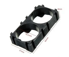 Oem 1x2 plastikinis laikiklis Li-Ion 18650 akumuliatorių pakavimui - 2 vnt