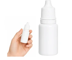 20 ml balto sandariklio buteliukas su lašintuvu ir aplikatoriumi skysčių dozavimui