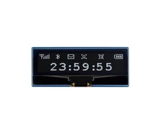 2.23” 128x32px OLED ekranas, SPI/I2C, juodas/baltas, skirtas Raspberry Pi Pico, Waveshare 19750