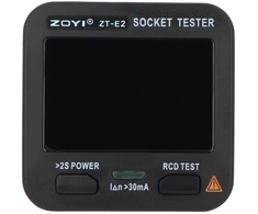 230 V elektros tinklo lizdo testeris su RCD, NCV ir įtampos matavimu - ZOYI ZT-E2