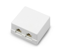 LP Oem 2x RJ45 interneto lizdas - baltas