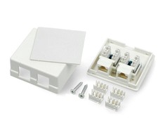 LP Oem 2x RJ45 interneto lizdas - baltas