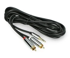 2xRCA - 3.5mm lizdo kabelis 2.5m Blow - Juodas