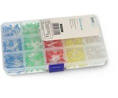 3 mm LED diodų rinkinys – justPi – 1000 vnt, + organizatorius