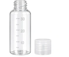 30 ml matavimo buteliukas su graduota padalele kelionėms – lėktuvui – graduotas
