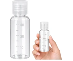 30 ml matavimo buteliukas su graduota padalele kelionėms – lėktuvui – graduotas