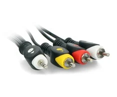 Oem 3.5 mm 4 polių kištukų kabelis 3x RCA 1.5m