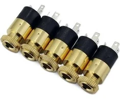 Oem 3.5 mm ausinių lizdas, prisukamas, paauksuotas PJ-392
