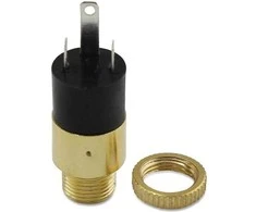 Oem 3.5 mm ausinių lizdas, prisukamas, paauksuotas PJ-392