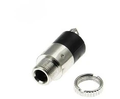 Oem 3.5 mm ausinių lizdas, prisukamas, sidabrinis PJ-392