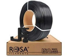 3D plastikas PCTG 1.75mm 1kg refill pakuotė Rosa3D - Juodas