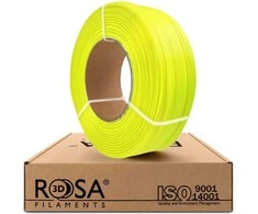 3D plastikas PET-G neoninė geltona 1.75mm 1kg refill pakuotė Rosa3D