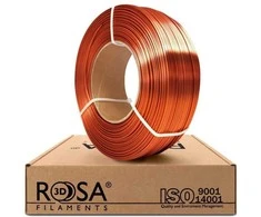 3D plastikas PLA 1.75mm 1kg refill pakuotė Rosa3D - Raudona copper