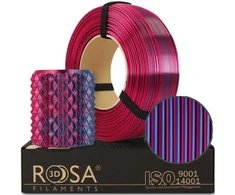 3D plastikas PLA dvipusė mėlyna/fuksijos (Midnight City) 1.75mm 1kg refill pakuotė Rosa3D
