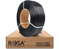 3D plastikas PLA juoda 1.75mm 1kg refill Rosa3D