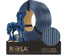 3D plastkas PLA blizgantis mėlynas (Galaxy Navy Mėlyna) 1.75mm 1kg refill pakuotė Rosa3D