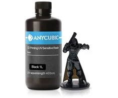 3D spausdintuvui skirta derva - Anycubic 3D spausdinimo UV spinduliams jautri derva Basic 1l - juoda