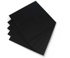 3Dm Group Matinis juodas lietas organinis stiklas - 3mm - 200x200mm - 5 vnt.