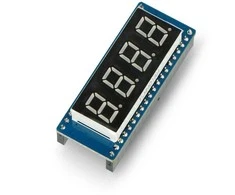 4x 8 segmentų ekrano modulis, raudonas, SPI, skirtas Raspberry Pi Pico, Waveshare 19806