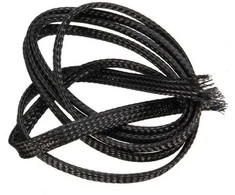 5 mm kabelio pynė - poliesterio pynė / pynė - juoda - 1 MB