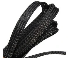 5 mm kabelio pynė - poliesterio pynė / pynė - juoda - 1 MB